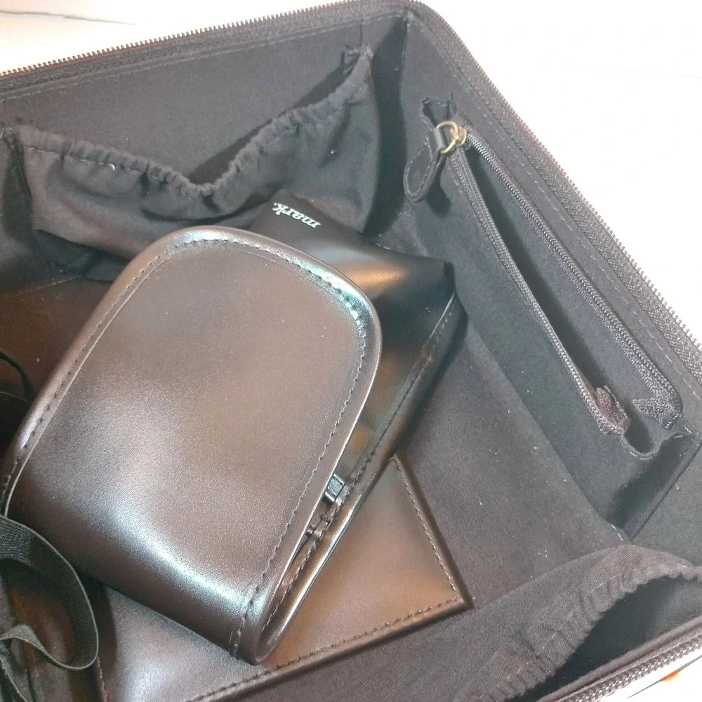 Vintage mark. by Avon Brown Trunk Cosmetic Case with Mirror & Pouch